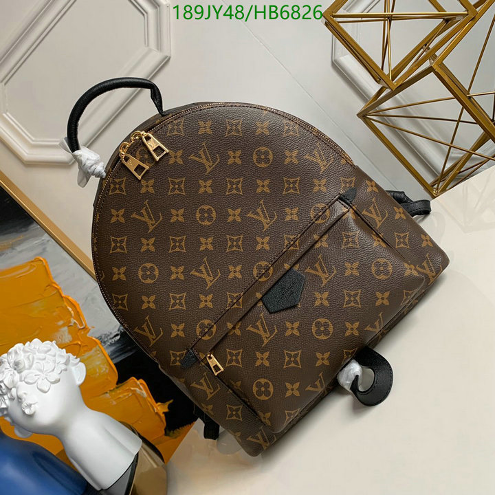 LV Bags-(Mirror)-Backpack-,Code: HB6826,$: 189USD