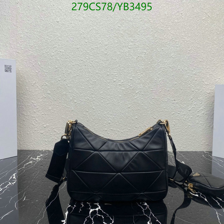 Prada Bag-(Mirror)-Diagonal-,Code: YB3495,$: 279USD