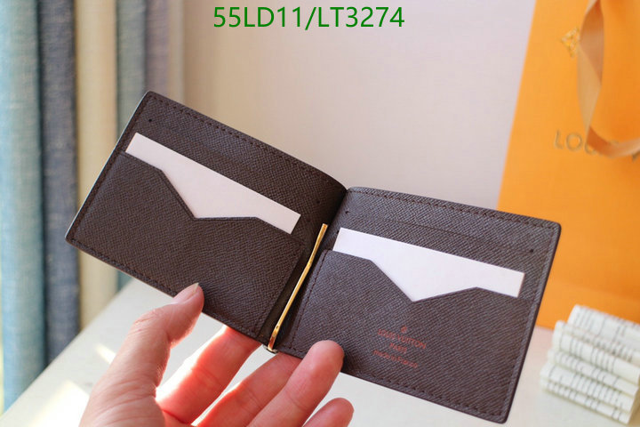 LV Bags-(Mirror)-Wallet-,Code: LT3274,$: 55USD