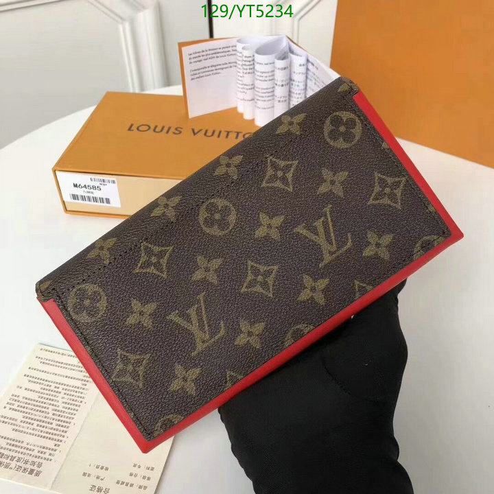 LV Bags-(Mirror)-Wallet-,Code: YT5234,$: 129USD