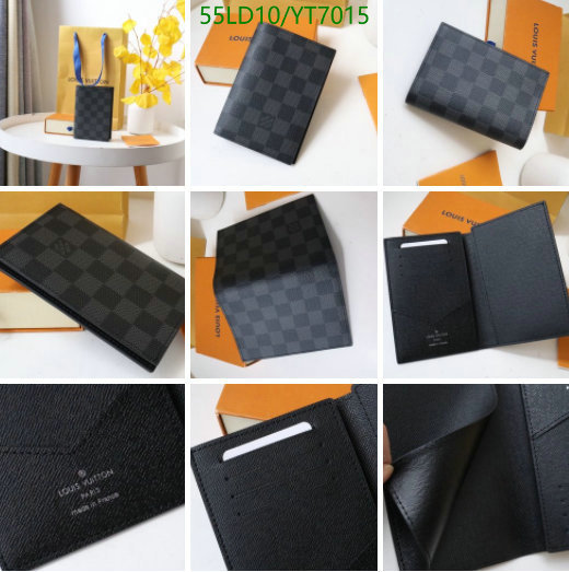 LV Bags-(Mirror)-Wallet-,Code: YT7015,$: 55USD