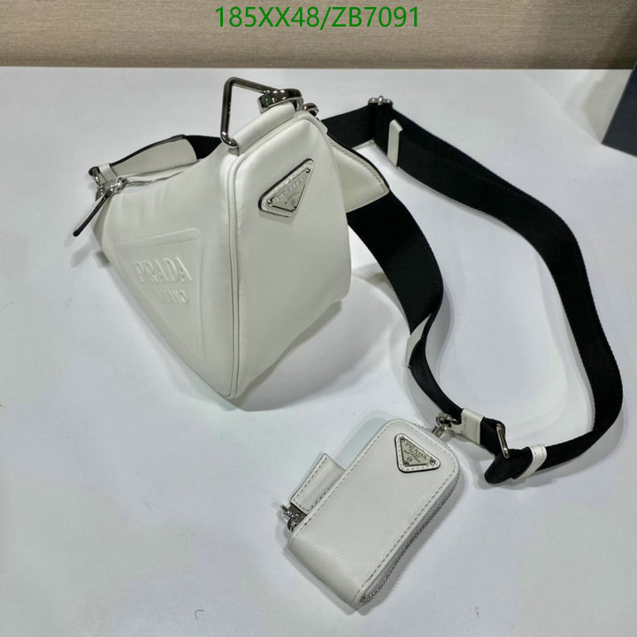 Prada Bag-(Mirror)-Triangle,Code: ZB7091,$: 185USD