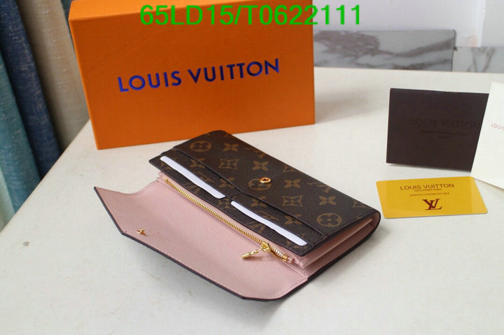 LV Bags-(Mirror)-Wallet-,Code: T0622111,$: 65USD