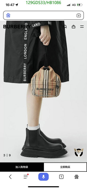 Burberry Bag-(Mirror)-Bucket Bag-,Code: HB1086,$: 129USD