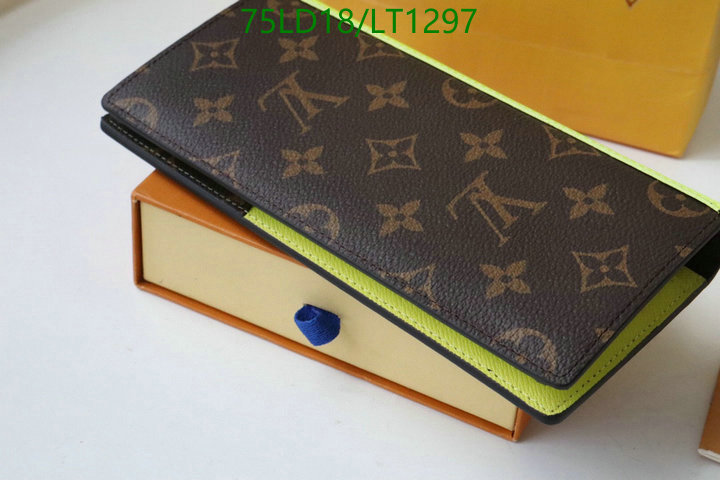 LV Bags-(Mirror)-Wallet-,Code: LT1297,$: 75USD