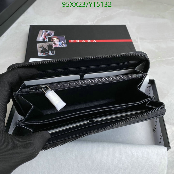 Prada Bag-(Mirror)-Wallet-,Code: YT5132,$: 95USD