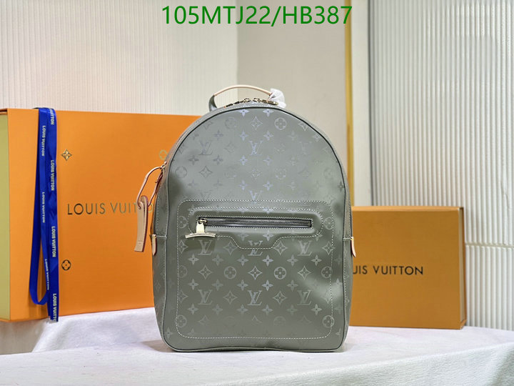 LV Bags-(4A)-Backpack-,Code: HB387,$: 105USD