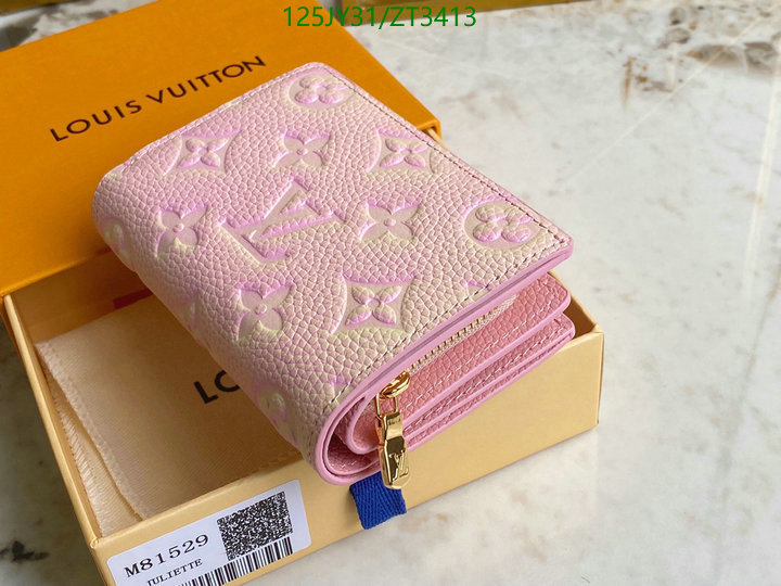 LV Bags-(Mirror)-Wallet-,Code: ZT3413,$: 125USD