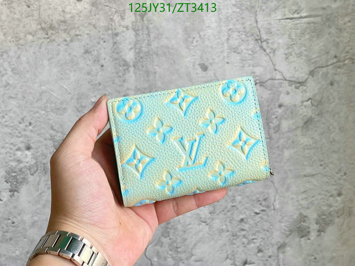 LV Bags-(Mirror)-Wallet-,Code: ZT3413,$: 125USD