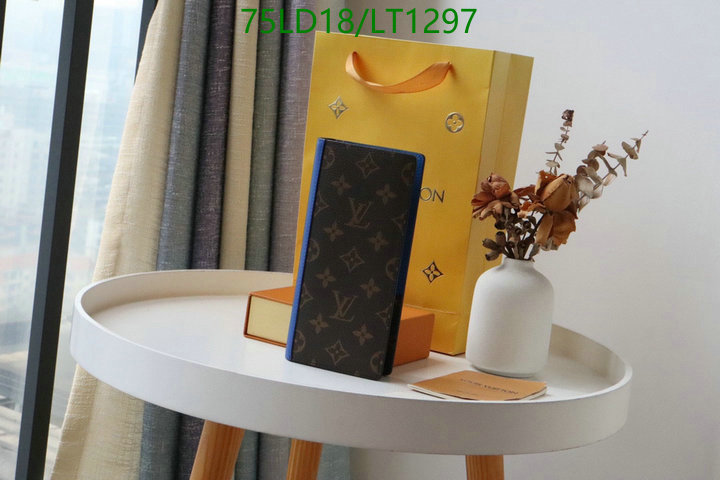 LV Bags-(Mirror)-Wallet-,Code: LT1297,$: 75USD