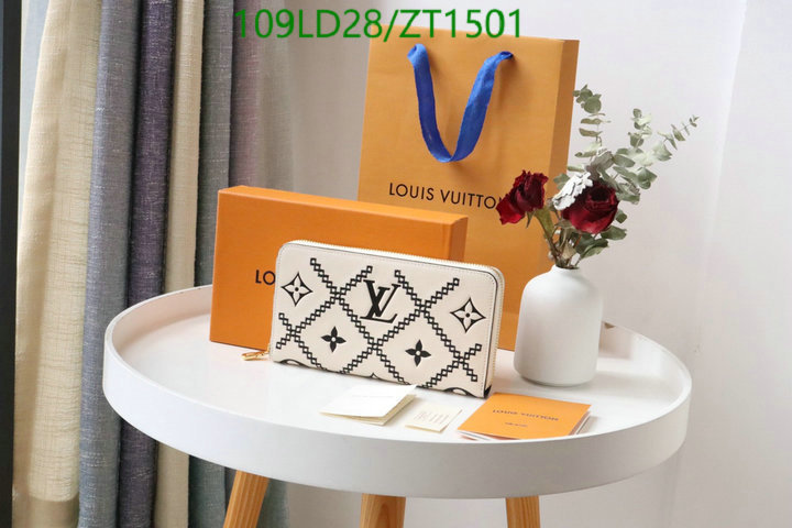 LV Bags-(Mirror)-Wallet-,Code: ZT1501,$: 109USD