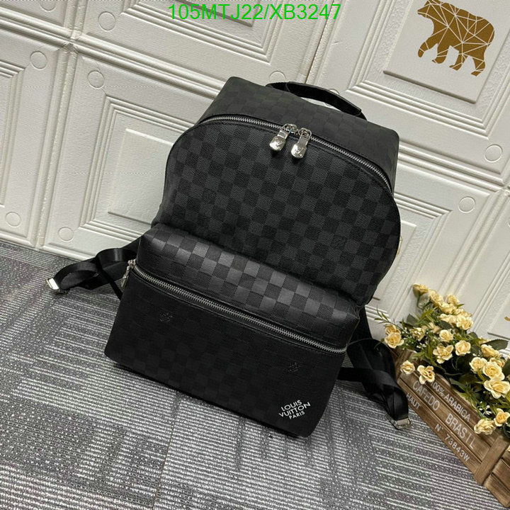 LV Bags-(4A)-Backpack-,Code: XB3247,$: 105USD