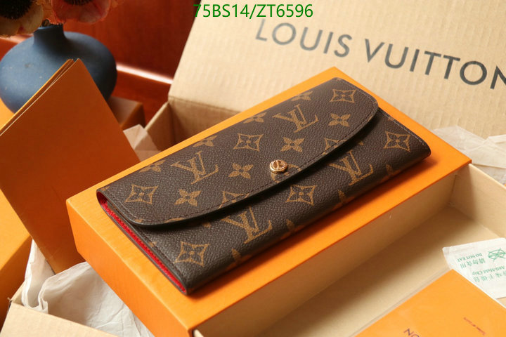 LV Bags-(Mirror)-Wallet-,Code: ZT6596,$: 75USD