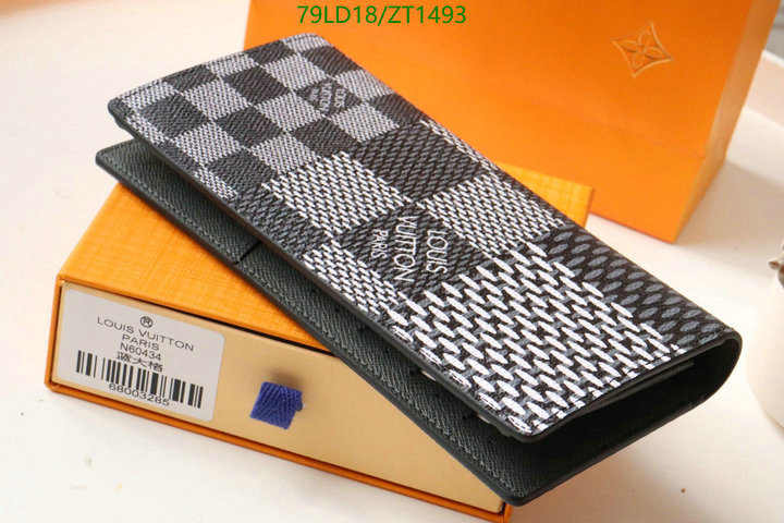 LV Bags-(Mirror)-Wallet-,Code: ZT1493,$: 79USD