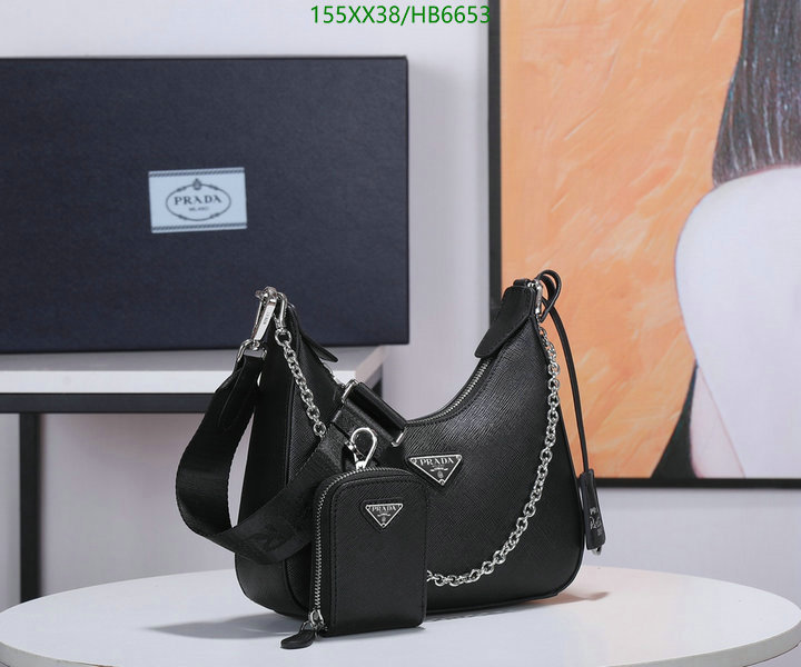 Prada Bag-(Mirror)-Re-Edition 2005,Code: HB6653,$: 155USD