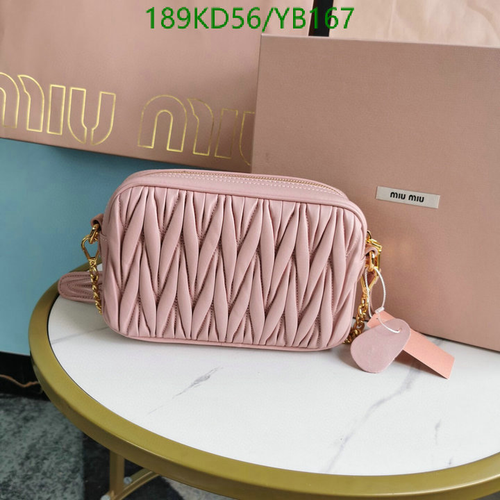 Miu Miu Bag-(Mirror)-Diagonal-,Code: YB167,$: 189USD