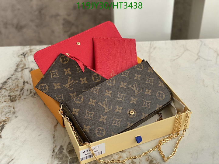 LV Bags-(Mirror)-Wallet-,Code: HT3438,$: 119USD