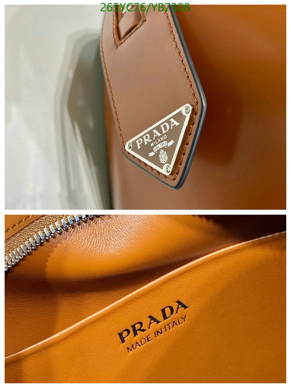 Prada Bag-(Mirror)-Handbag-,Code: YB7308,$: 265USD