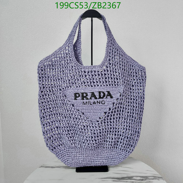 Prada Bag-(Mirror)-Handbag-,Code: ZB2367,$: 199USD