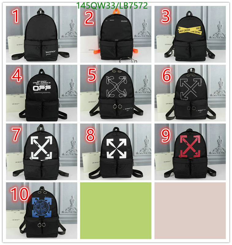 Off-White Bag-(Mirror)-Backpack-,Code: LB7572,$: 145USD