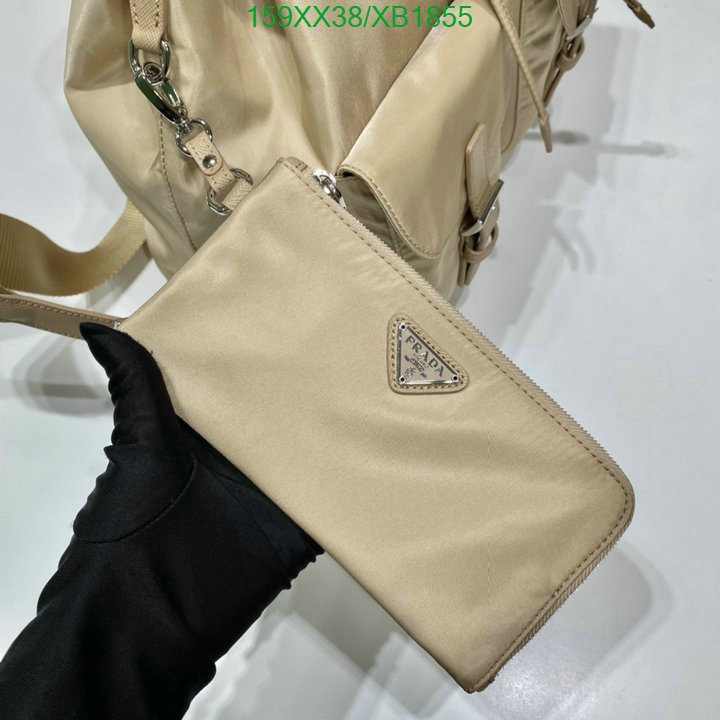 Prada Bag-(Mirror)-Backpack-,Code: XB1855,$: 159USD