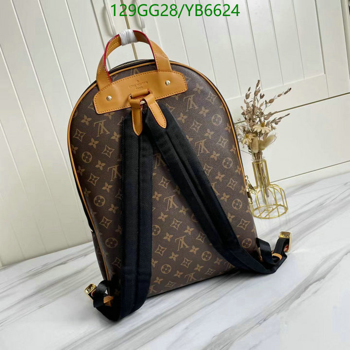 LV Bags-(4A)-Backpack-,Code: YB6624,$: 129USD