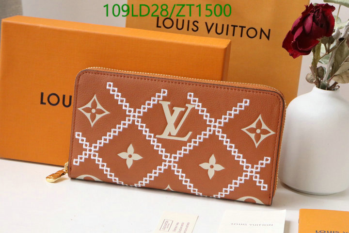 LV Bags-(Mirror)-Wallet-,Code: ZT1500,$: 109USD