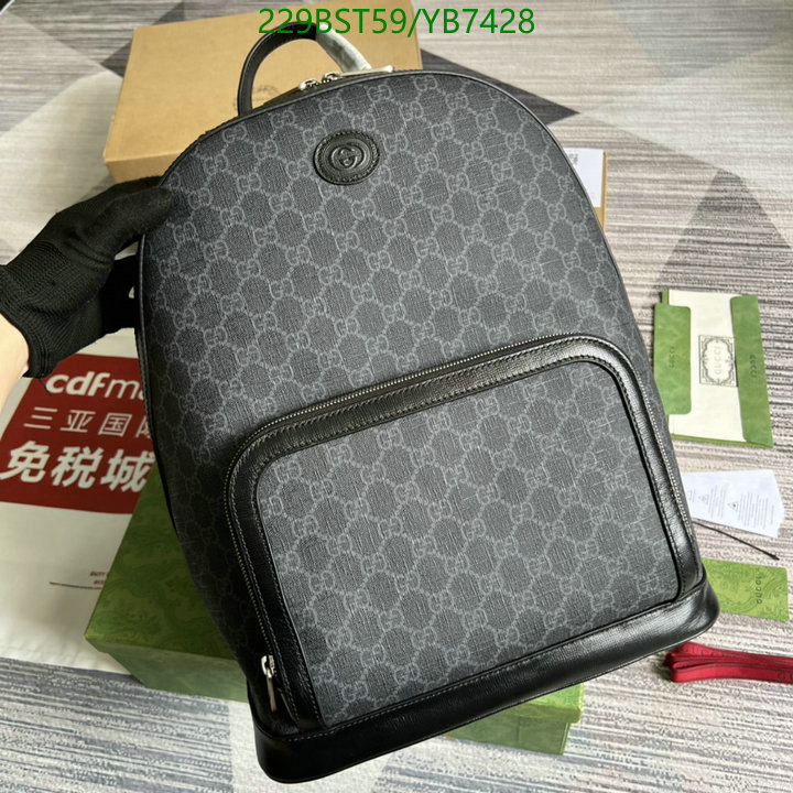 Gucci Bag-(Mirror)-Backpack-,Code: YB7428,$: 229USD