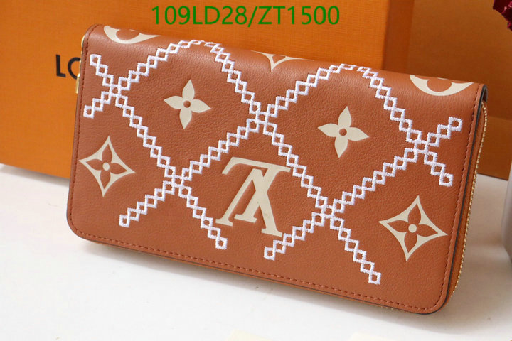 LV Bags-(Mirror)-Wallet-,Code: ZT1500,$: 109USD