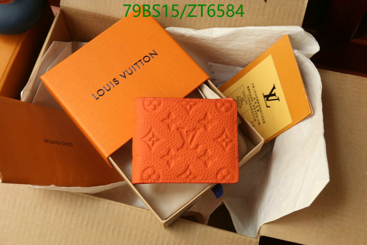 LV Bags-(Mirror)-Wallet-,Code: ZT6584,$: 79USD