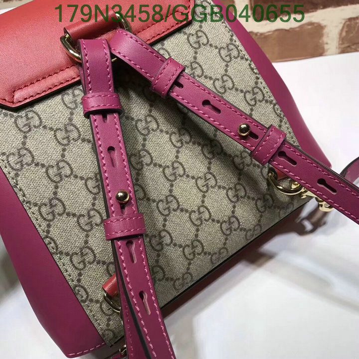 Gucci Bag-(Mirror)-Backpack-,Code:GGB040655,$: 179USD