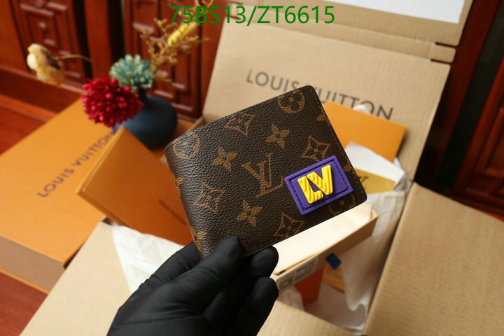 LV Bags-(Mirror)-Wallet-,Code: ZT6615,$: 75USD