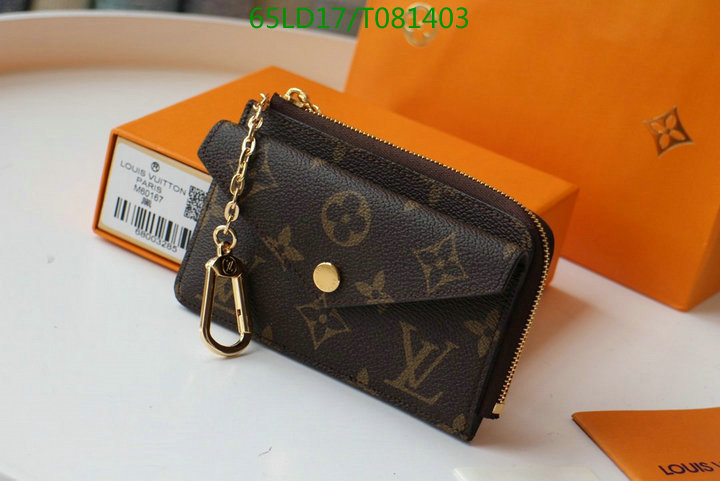 LV Bags-(Mirror)-Wallet-,Code: T081403,$: 65USD