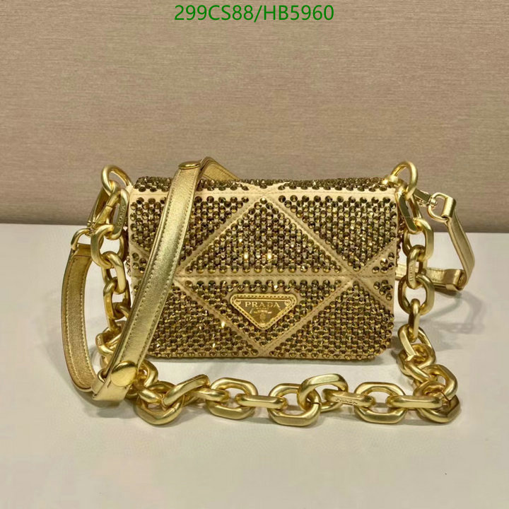 Prada Bag-(Mirror)-Diagonal-,Code: HB5960,$: 299USD