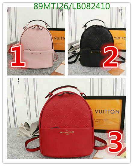 LV Bags-(4A)-Backpack-,Code: LB082410,$:89USD