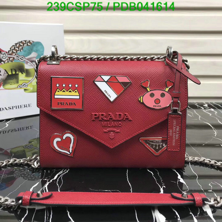 Prada Bag-(Mirror)-Diagonal-,Code: PDB041614,$: 239USD