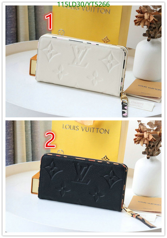 LV Bags-(Mirror)-Wallet-,Code: YT5266,$: 115USD