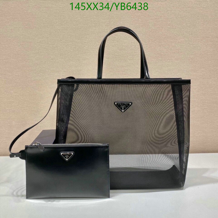 Prada Bag-(Mirror)-Handbag-,Code: YB6438,$: 145USD