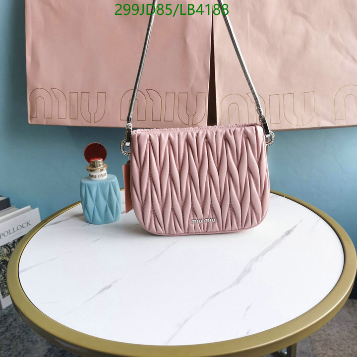 Miu Miu Bag-(Mirror)-Diagonal-,Code: LB4188,$: 299USD