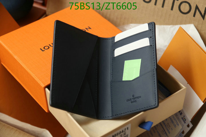 LV Bags-(Mirror)-Wallet-,Code: ZT6605,$: 75USD