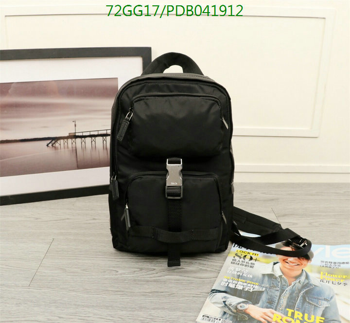 Prada Bag-(4A)-Backpack-,Code: PDB041912,$:72USD