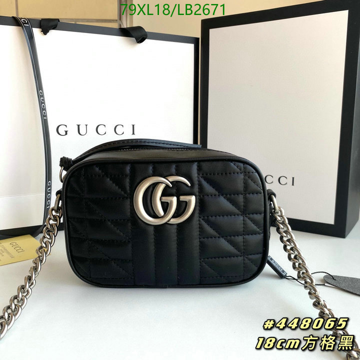 Gucci Bag-(4A)-Marmont,Code: LB2671,$: 79USD