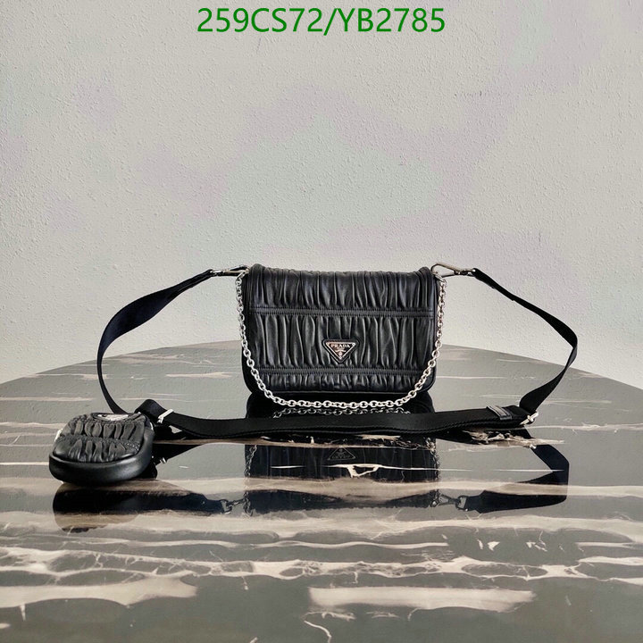 Prada Bag-(Mirror)-Diagonal-,Code: YB2785,$: 259USD