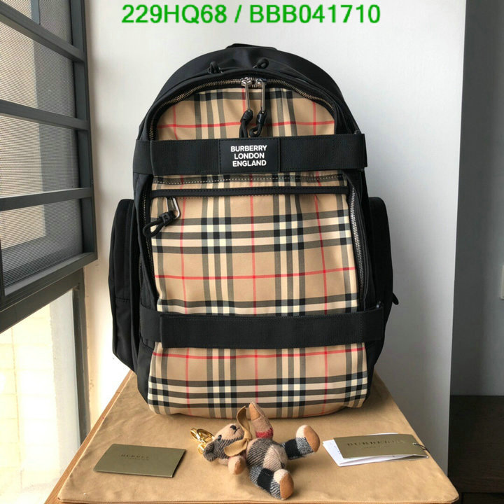 Burberry Bag-(Mirror)-Backpack-,Code: BBB041710,$: 229USD