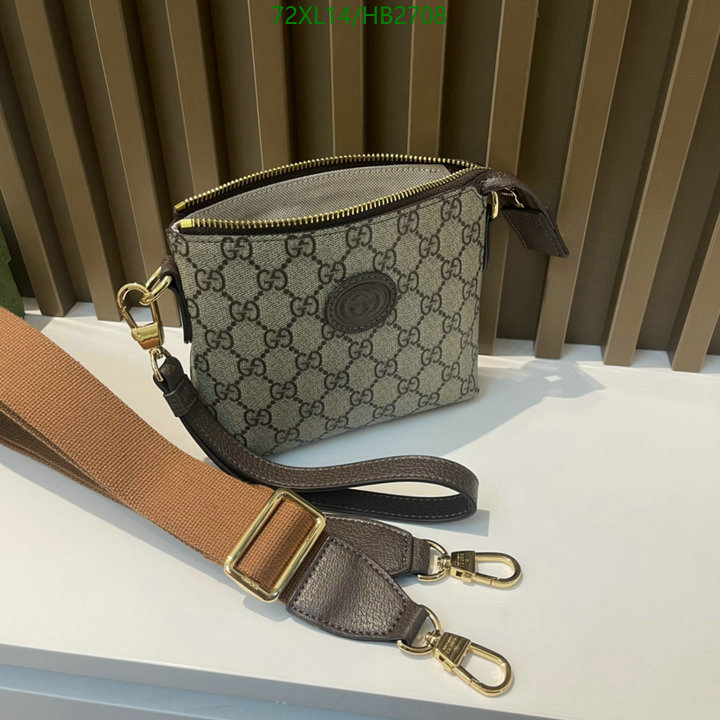 Gucci Bag-(4A)-Diagonal-,Code: HB2708,$: 72USD