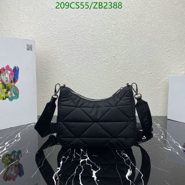 Prada Bag-(Mirror)-Diagonal-,Code: ZB2388,$: 209USD