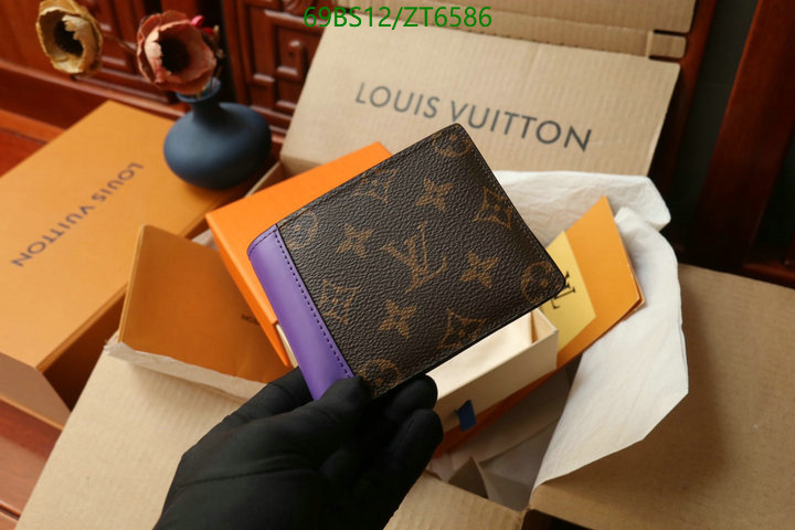 LV Bags-(Mirror)-Wallet-,Code: ZT6586,$: 69USD