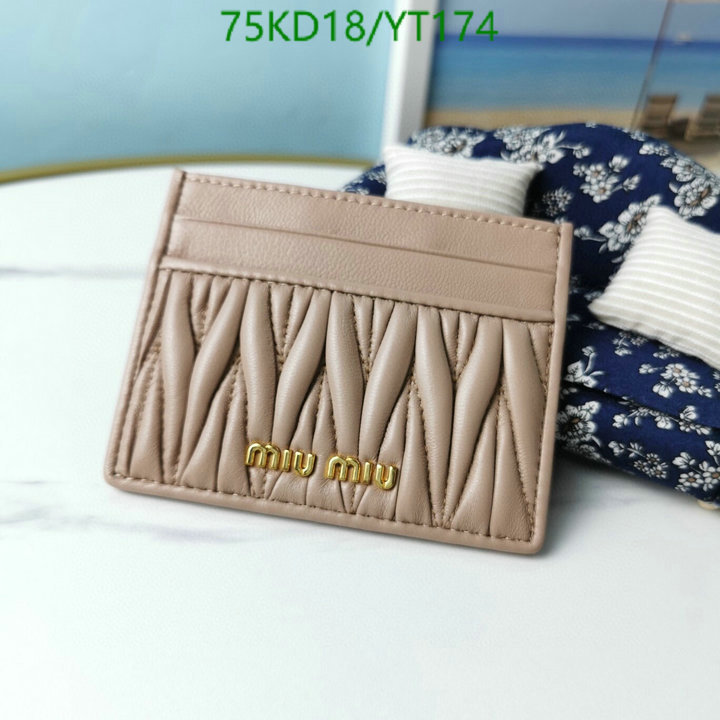 Miu Miu Bag-(Mirror)-Wallet-,Code: YT174,$: 75USD