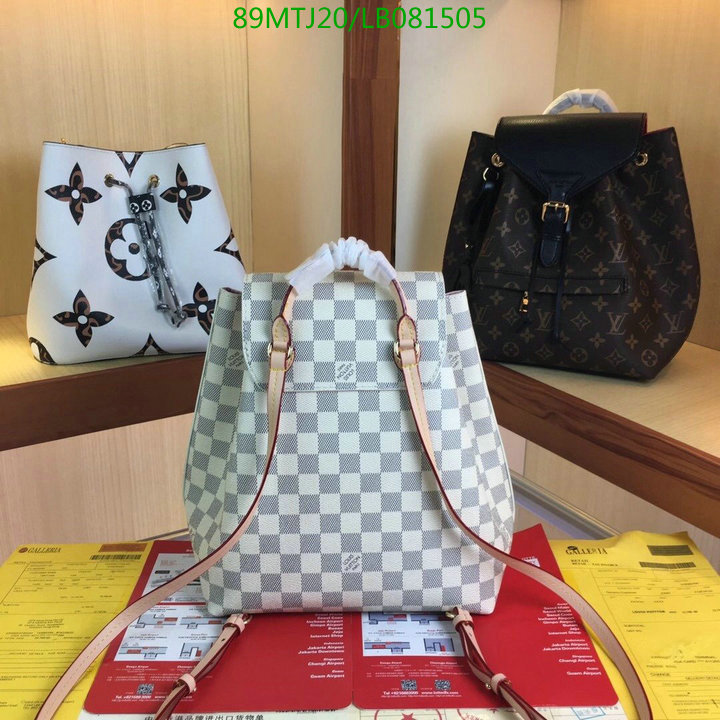 LV Bags-(4A)-Backpack-,Code: LB081505,$: 89USD