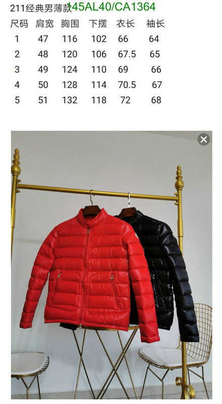 Down jacket Men-Moncler, Code:CA1364,$: 145USD